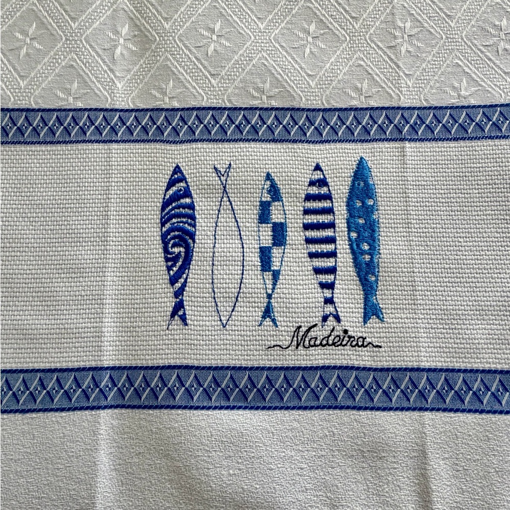New Kitchen Towel - Madeira,  Fish Pattern